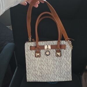 NX Noble Exchange Monogram Satchel Bag